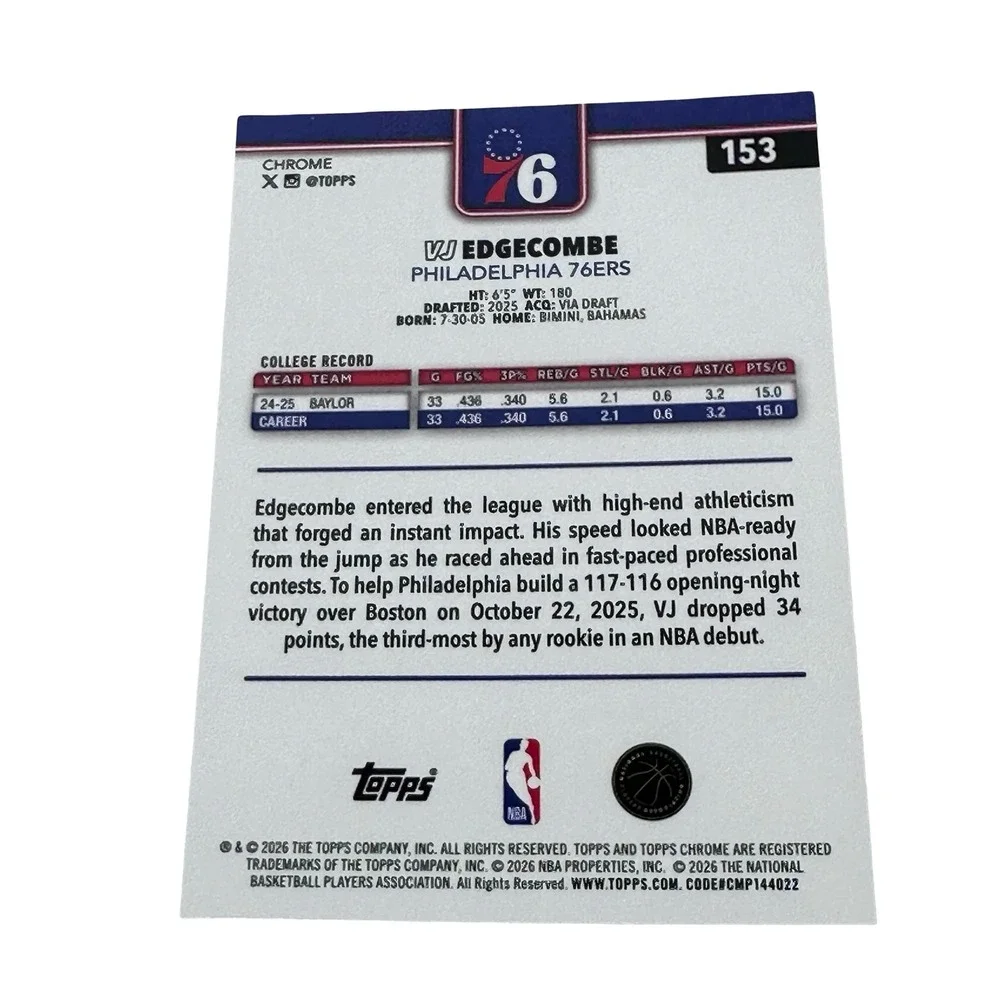 Topps brand chrome